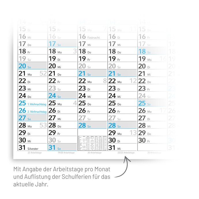 Posterkalender Big 14 Recycling