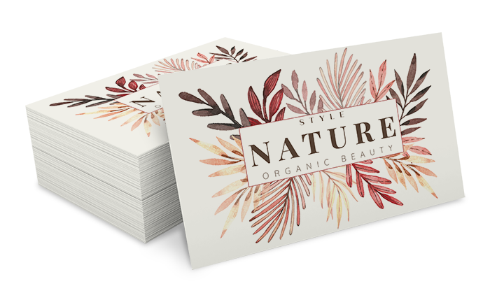 Visitenkarte Naturpapier creme Querformat