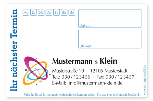 Terminzettel Mini "Window"