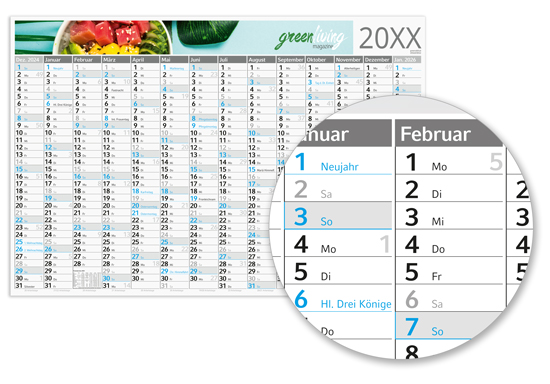 Posterkalender Big 14 Recycling