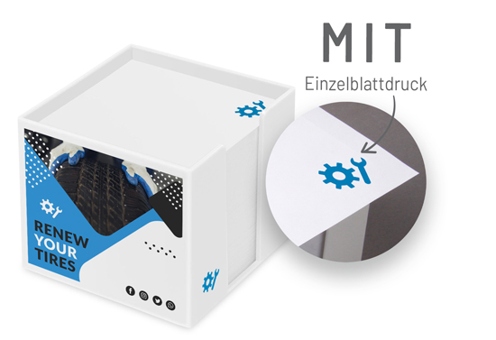 Zettelbox Classic 10 x 10 x 10 cm im Digitaldruck