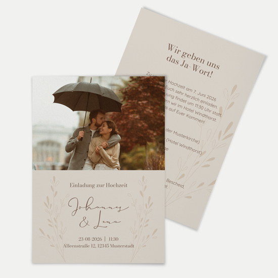 Postkarte DIN A6 im Hochformat - Vintage "Golden Memories" - PKH-24001-V-04