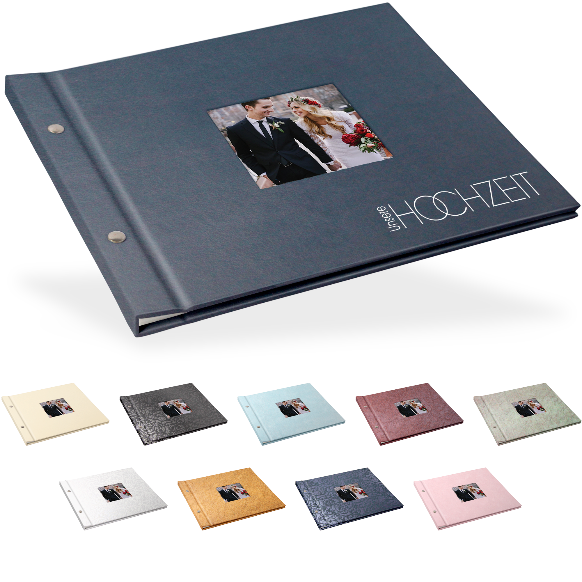 Portraitalbum Comfort-Line 29 x 24 cm, Weiß, mit Bildausschnitt - TAD-LW-2924-S