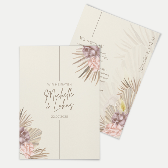 Postkarte DIN A6 im Hochformat - Boho "Minimal" - PKH-24001-B-03