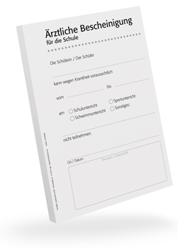 Ärztliche Schulbescheinigung - 1227000001