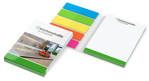 XL-Werbe-Set mit Haftnotizen und Notizbüchern (600-teilig)