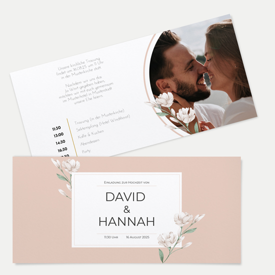 Postkarten DIN lang im Querformat 210 x 98 mm - Floral "Neutral Florals" - PDLQ-24001-F-09