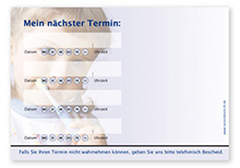 Terminzettel "gesundes Kind" - 4 Termine mit Wochentagen - 1215010423