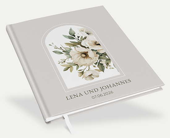 Gästebuch Hochzeit - Vintage "Ivory Garden" - GBH-25001-V-05