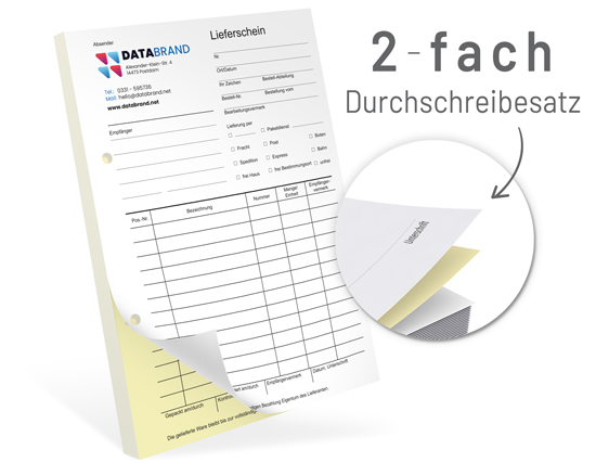 Durchschreibesatz 2-fach geblockt DIN A5 - 1219010110