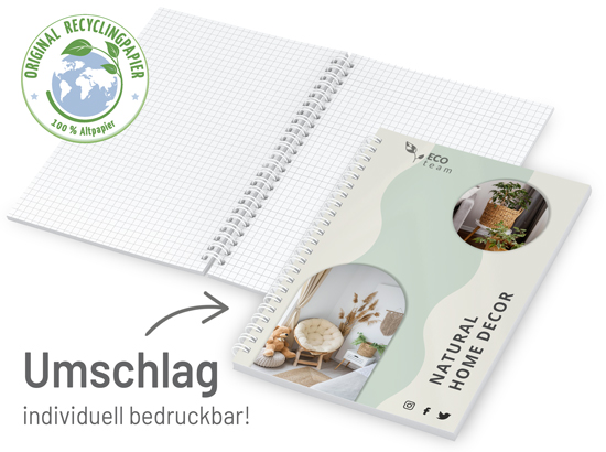 Spiralblock A5 Recycling - Inhalt Standard - 1105034011-RECY
