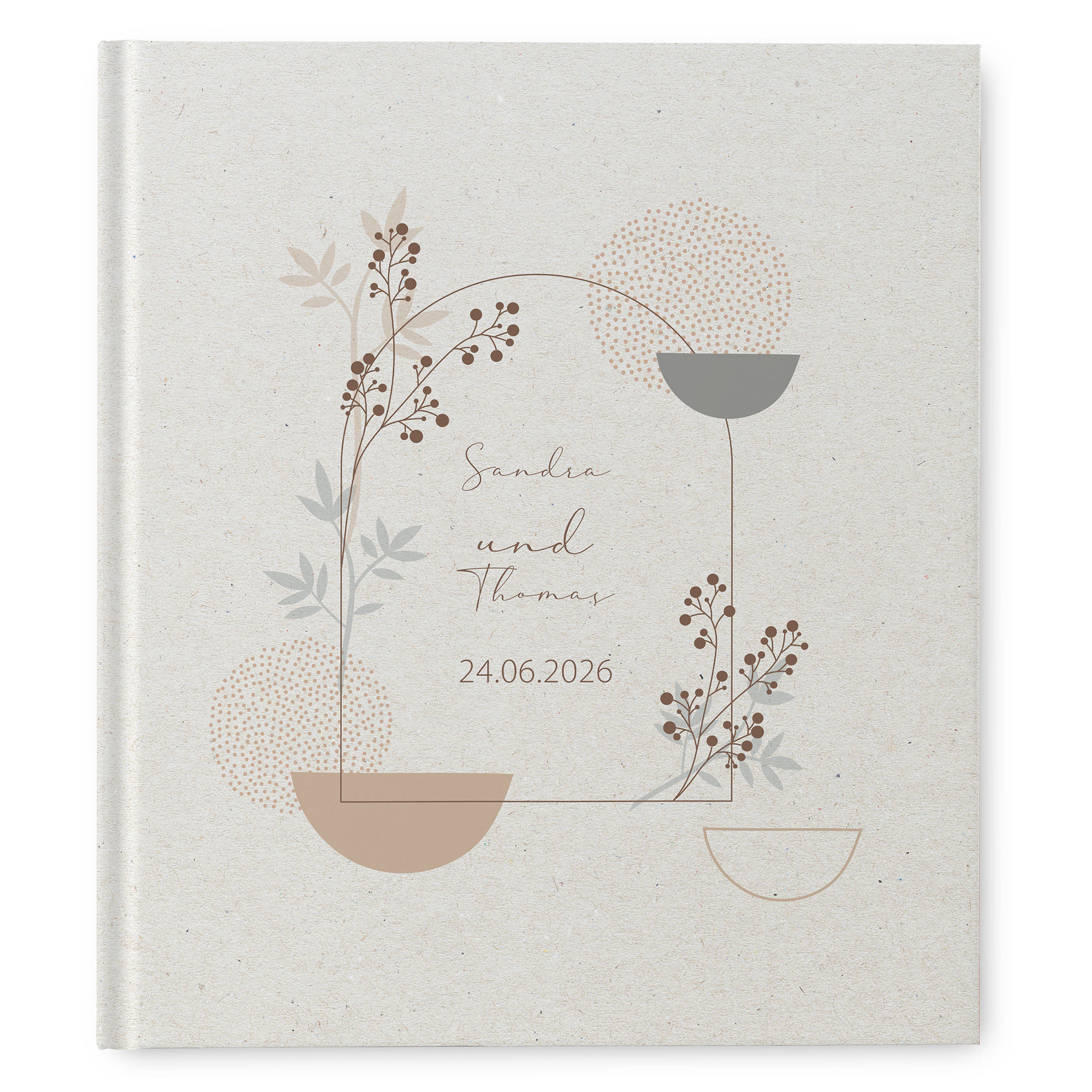 Erinnerungsbuch Hochzeit - Boho "stone bloom"