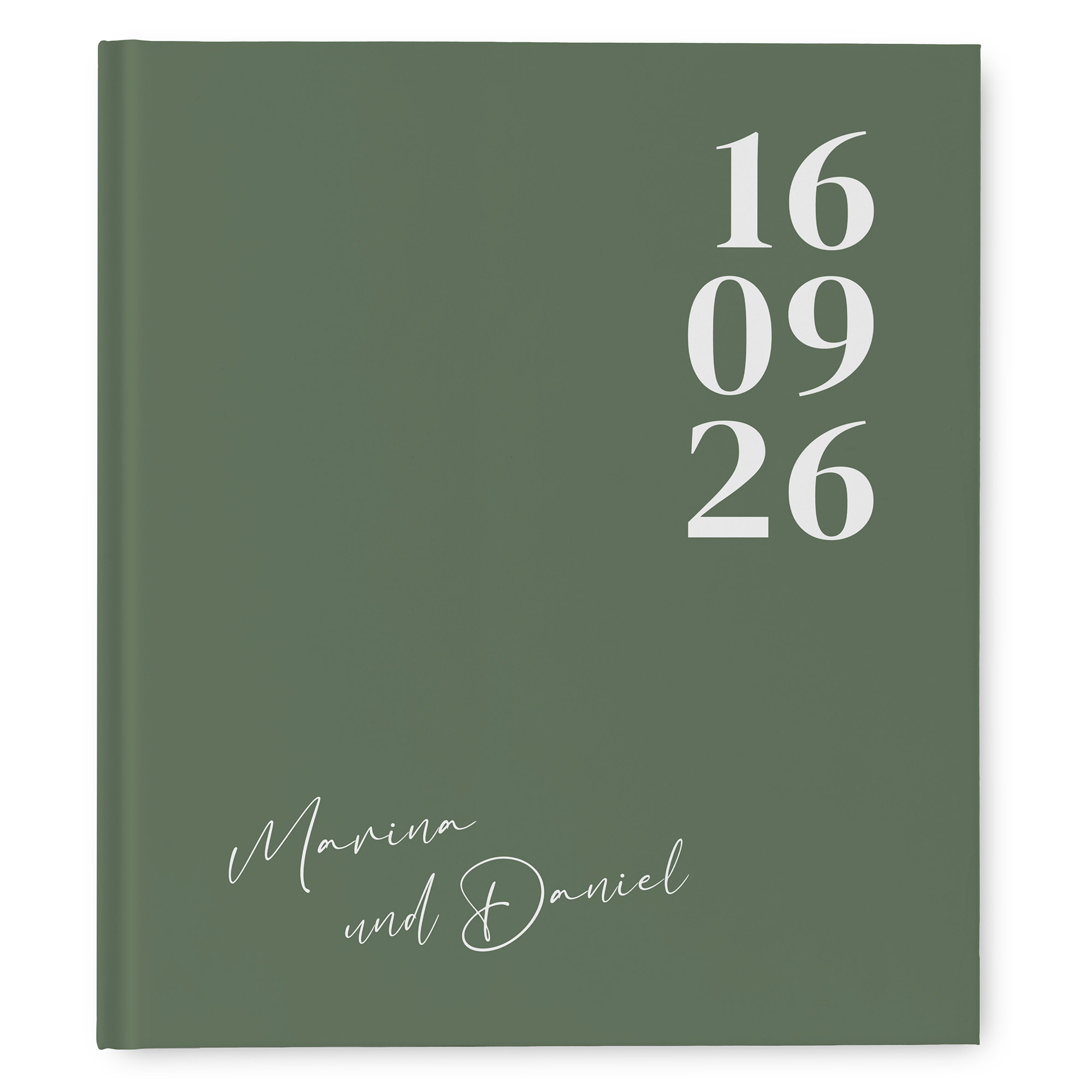 Erinnerungsbuch Hochzeit - Minimalistisch "simply green"