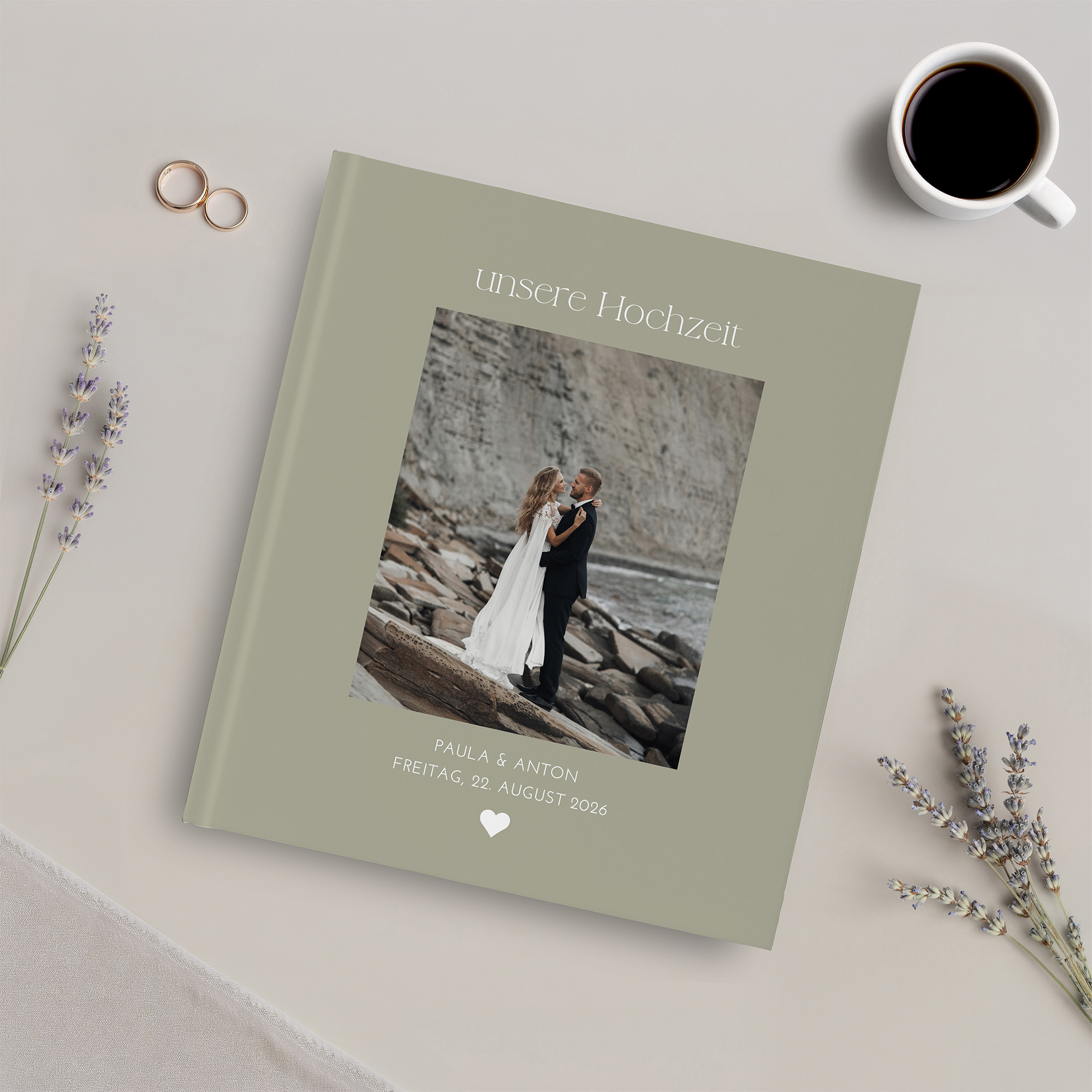 Gästebuch Hochzeit - Minimalistisch "Vienna"