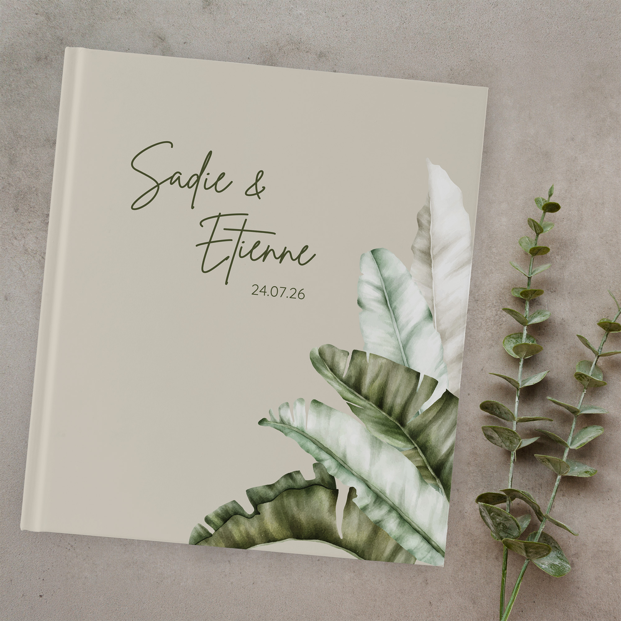 Gästebuch Hochzeit - Greenery "Manila 01"