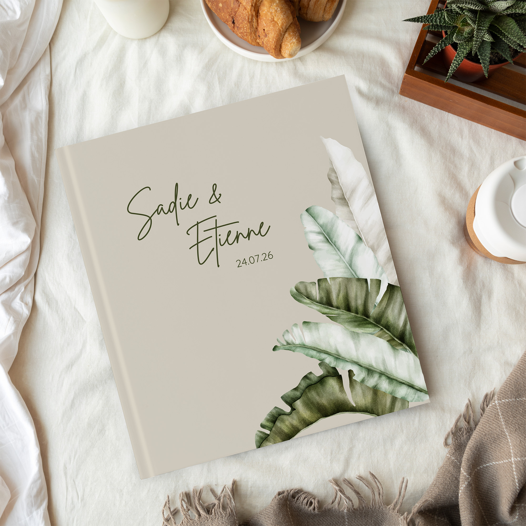 Gästebuch Hochzeit - Greenery "Manila 01"