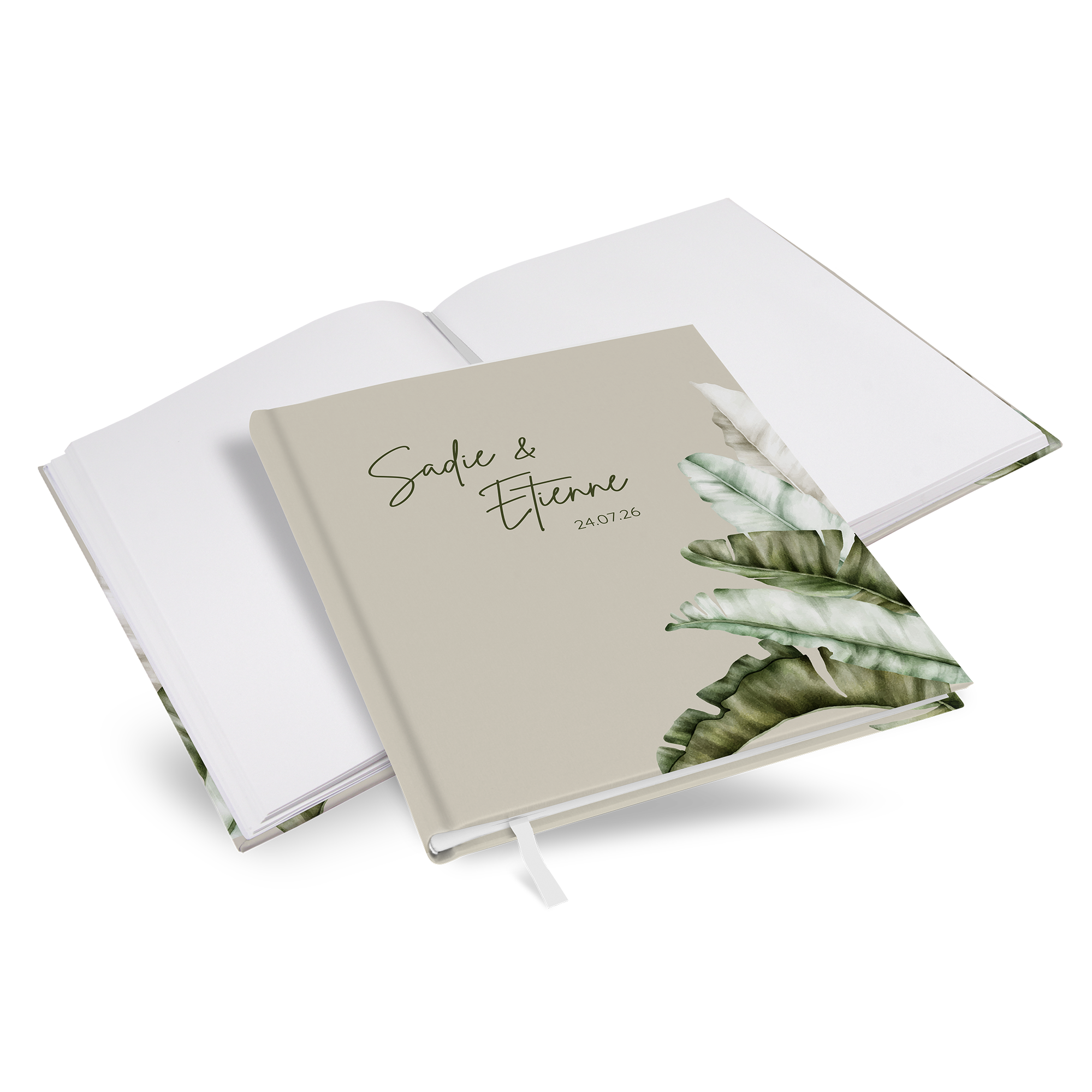 Gästebuch Hochzeit - Greenery "Manila 01"