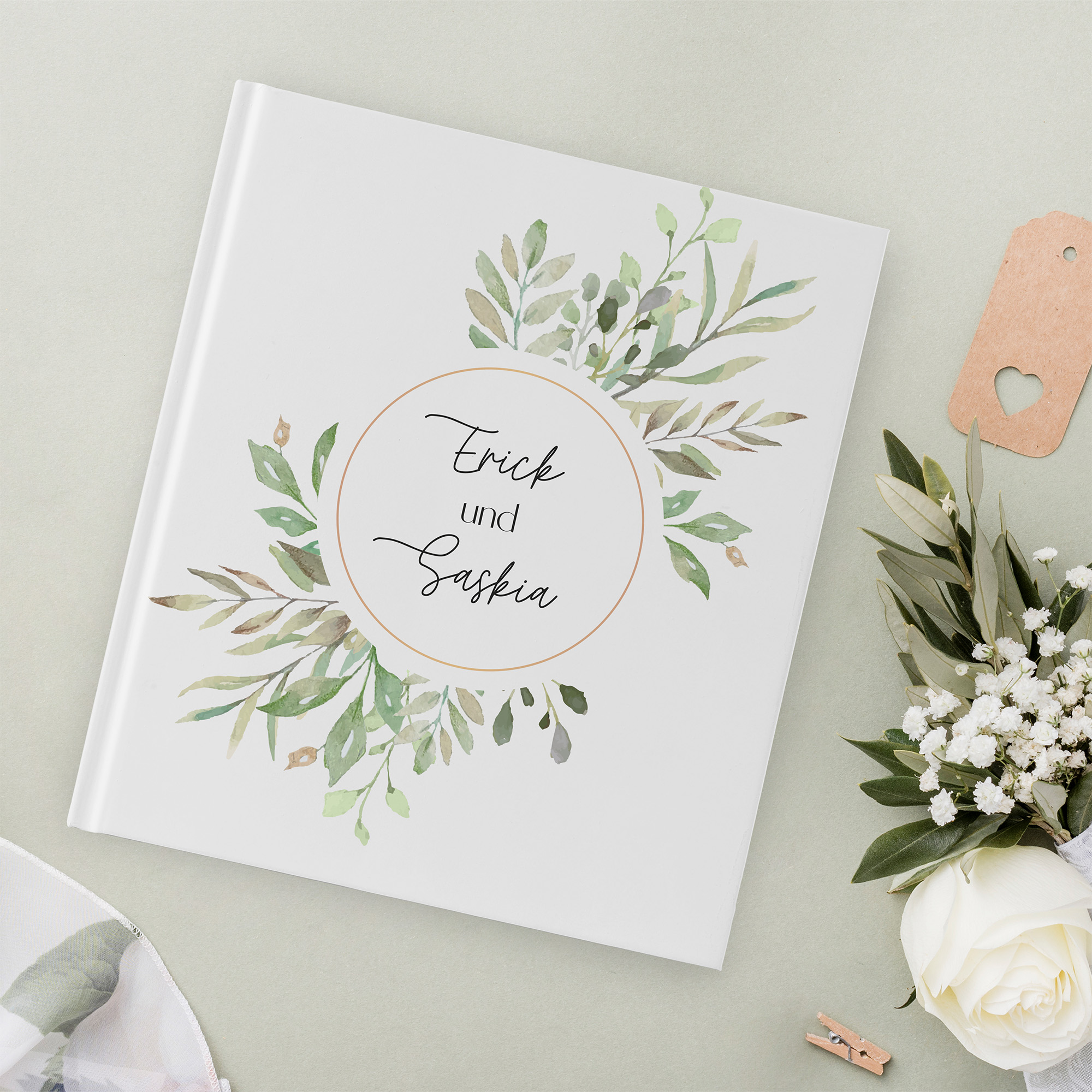 Gästebuch Hochzeit - Greenery "calm grove"