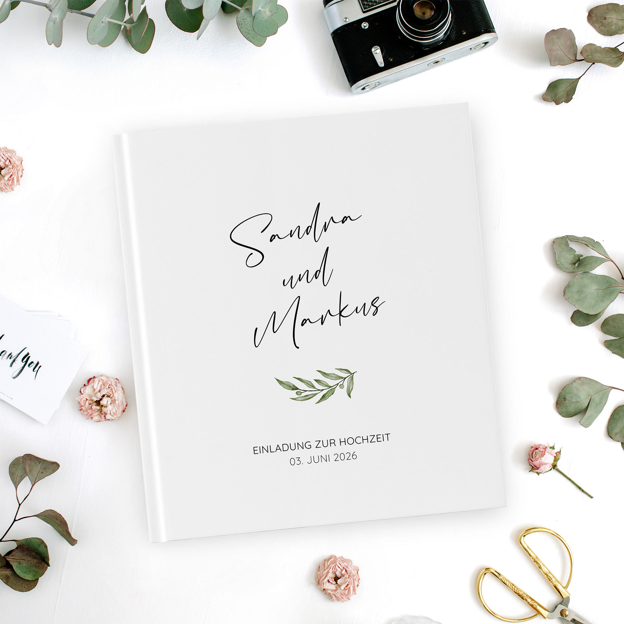 Gästebuch Hochzeit - Minimalistisch "Olivetta"