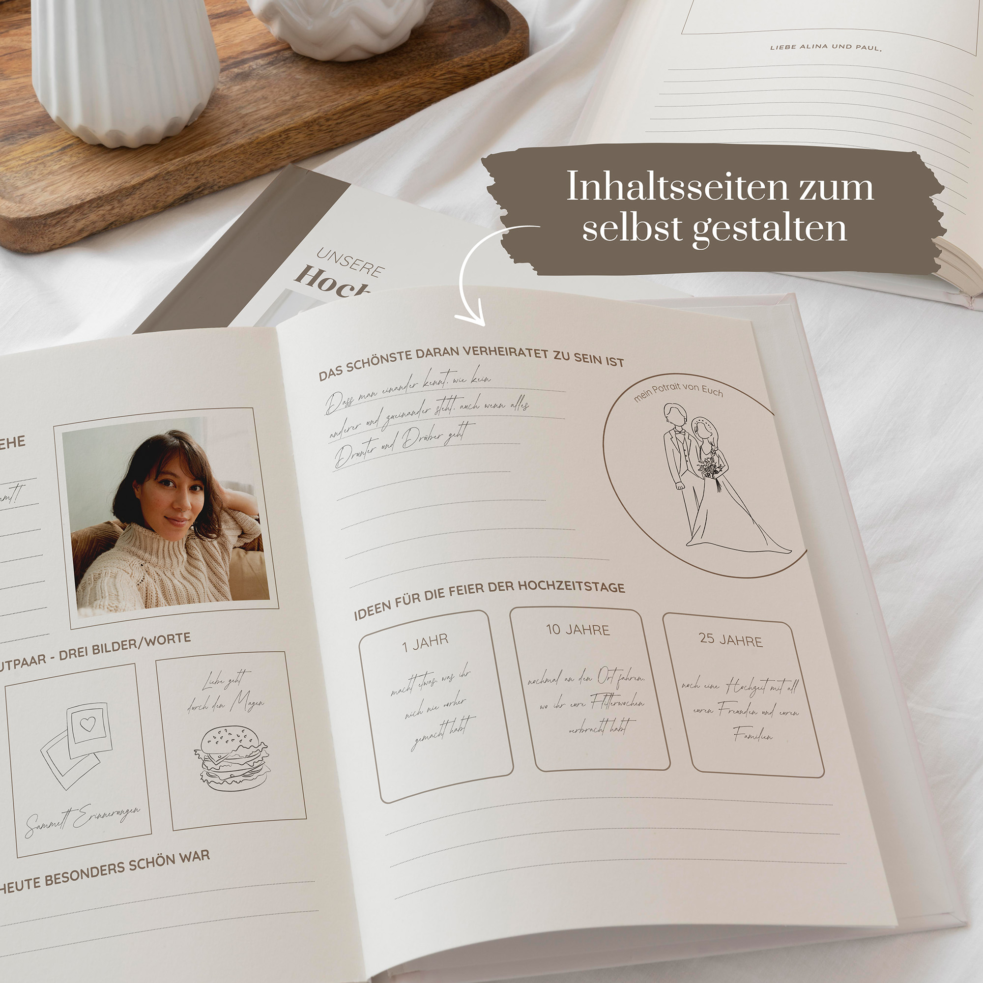 Gästebuch Hochzeit - Minimalistisch "Mint Brush"