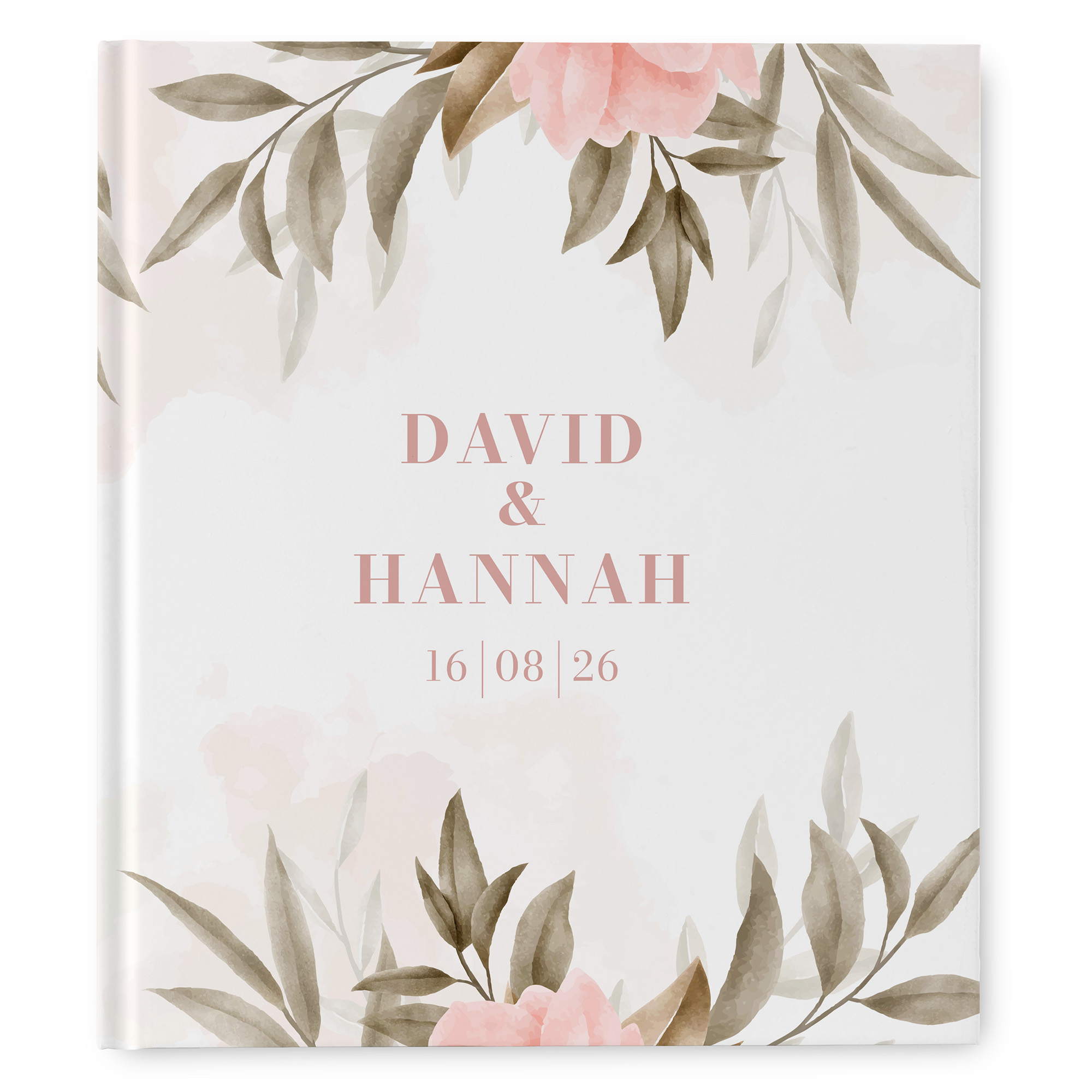 Gästebuch Hochzeit - Floral "rose leaf"