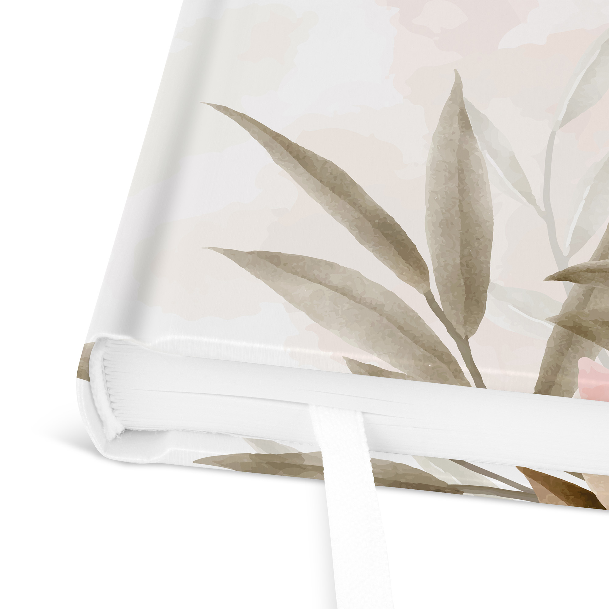 Gästebuch Hochzeit - Floral "rose leaf"