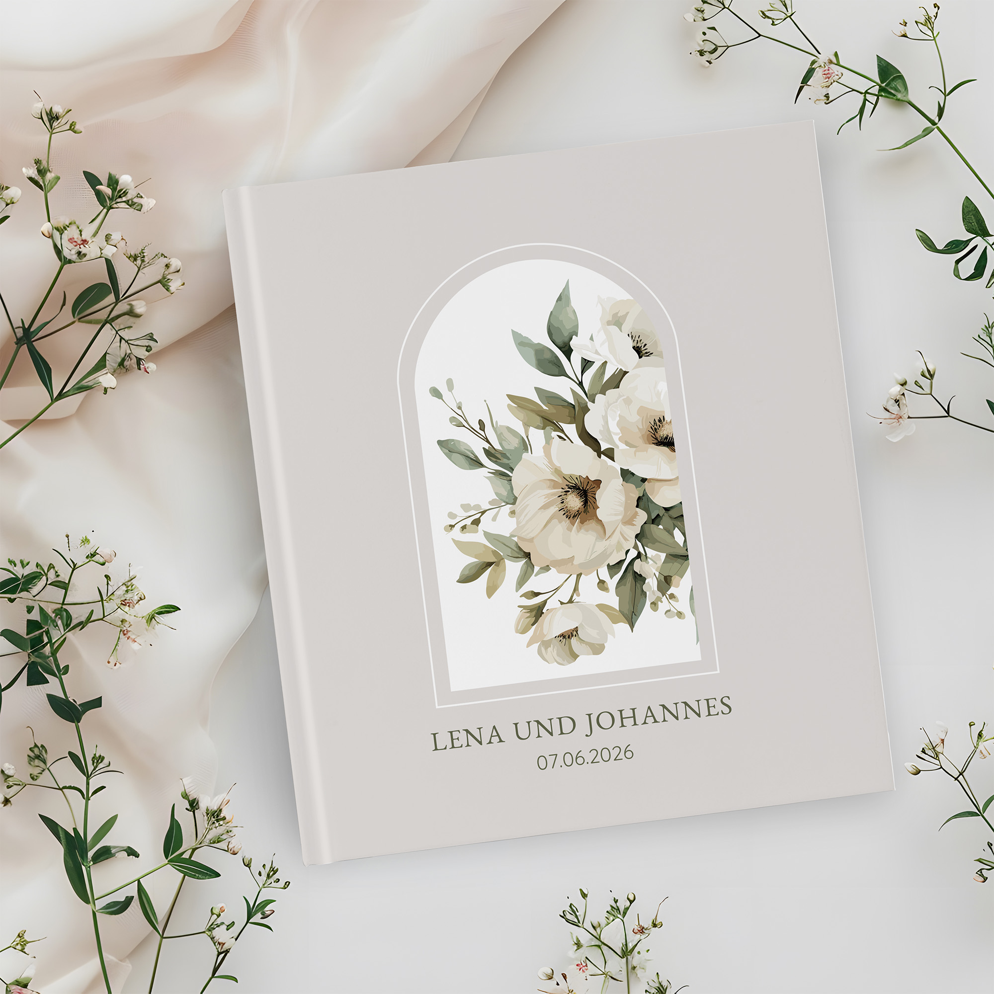 Gästebuch Hochzeit - Vintage "Ivory Garden"