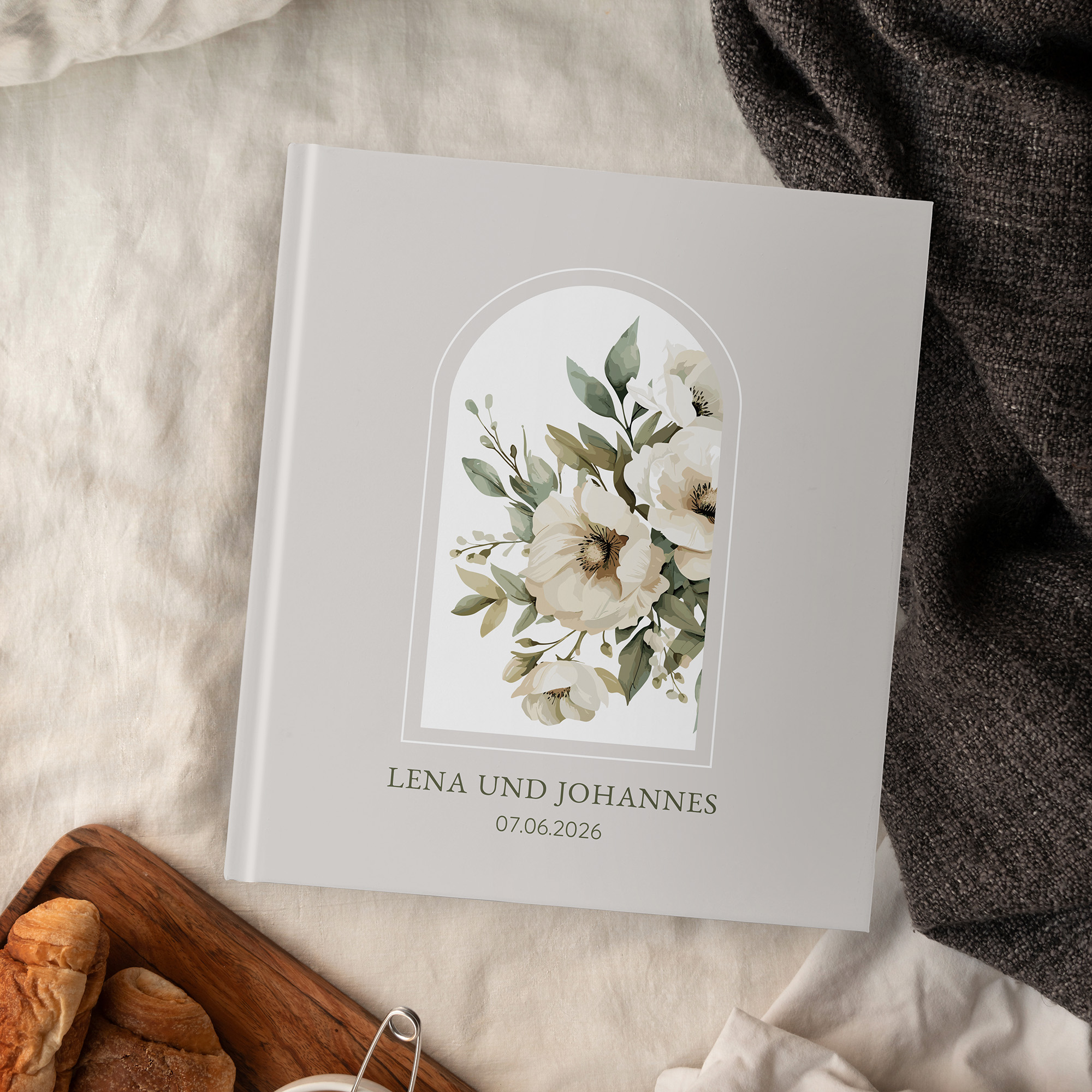 Gästebuch Hochzeit - Vintage "Ivory Garden"