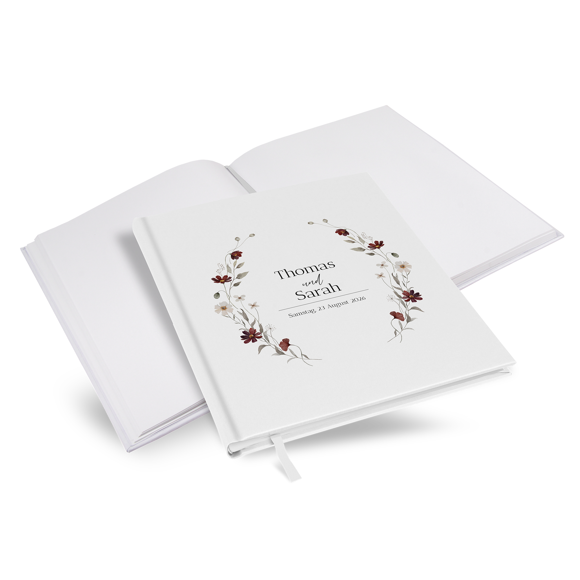Gästebuch Hochzeit - Vintage "Wildflower Note - GBH-25001-V-08
