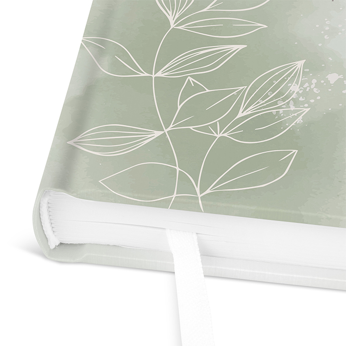 Gästebuch Ferienwohnung - Aquarell "faded green"