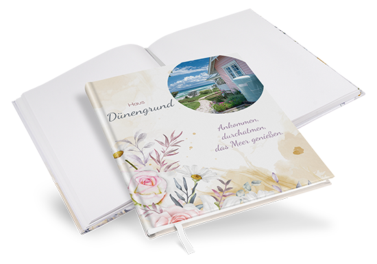 Gästebuch Ferienwohnung - Aquarell "lily & rose" - GBF-25001-A-03