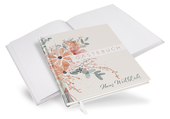 Gästebuch Ferienwohnung - Aquarell "terracotta bloom" - GBF-25001-A-04