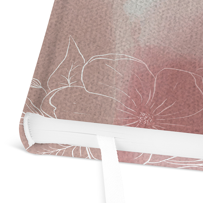 Gästebuch Ferienwohnung - Aquarell "dusty bloom"