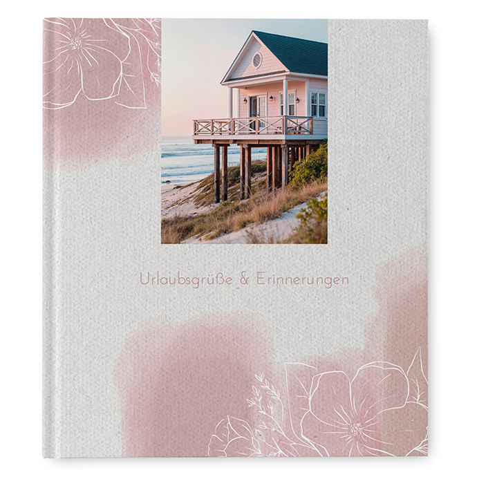 Gästebuch Ferienwohnung - Aquarell "dusty bloom"
