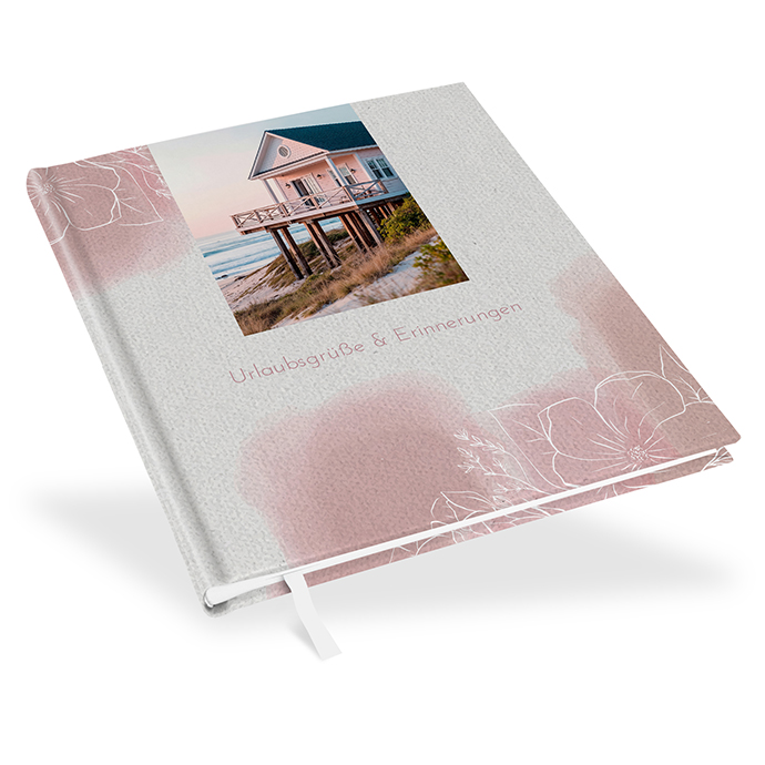 Gästebuch Ferienwohnung - Aquarell "dusty bloom"