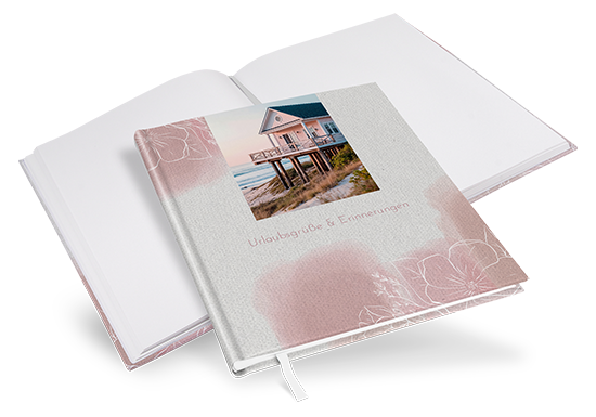 Gästebuch Ferienwohnung - Aquarell "dusty bloom" - GBF-25001-A-05