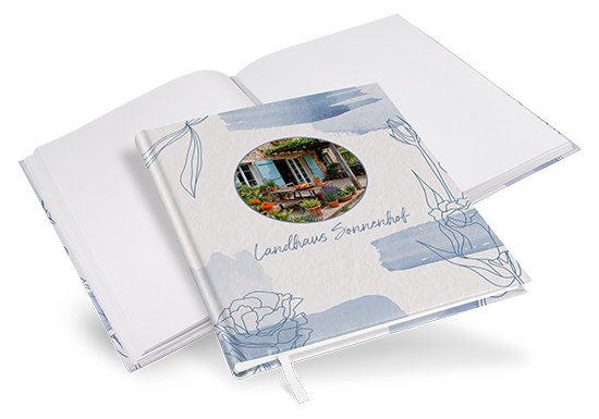 Gästebuch Ferienwohnung - Aquarell "midnight petals" - GBF-25001-A-07