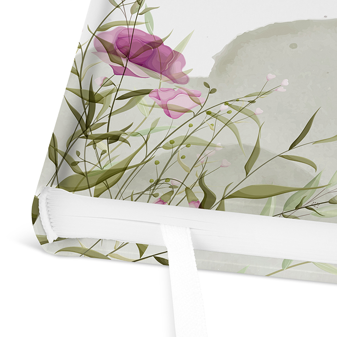 Gästebuch Ferienwohnung - Aquarell "Wildflower Garden"