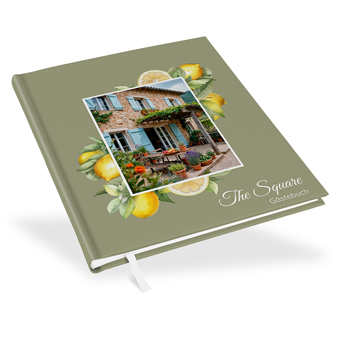 Gästebuch Ferienwohnung - Aquarell "Olive & Lemon"