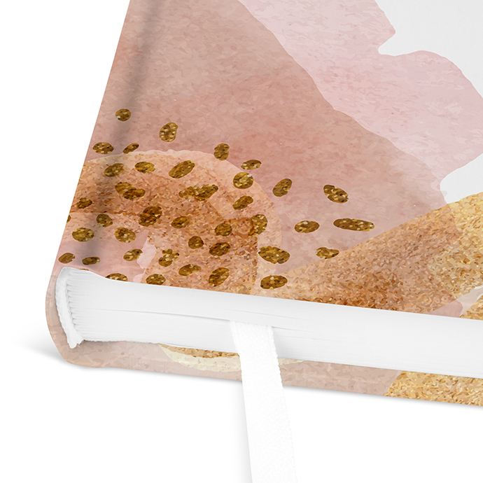 Gästebuch Ferienwohnung - Aquarell "Golden Blush"