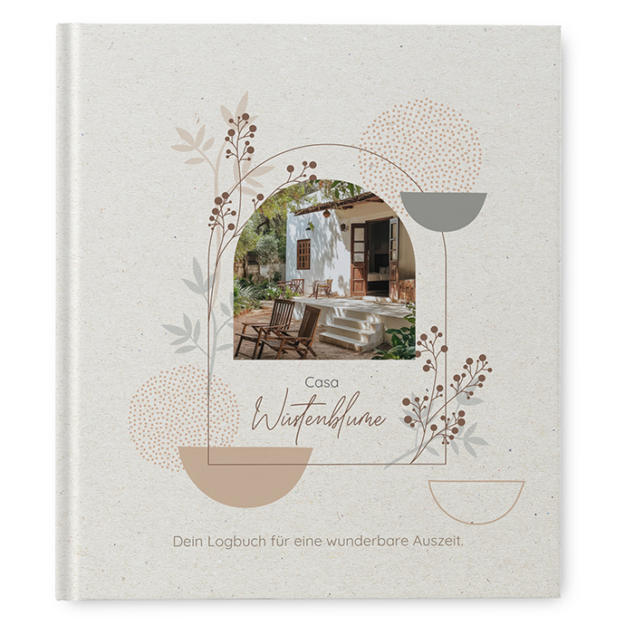 Gästebuch Ferienwohnung - Boho "Stone Bloom"