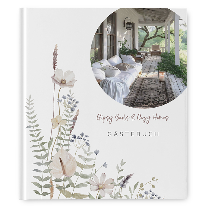 Gästebuch Ferienwohnung - Boho "Pastel Bloom"