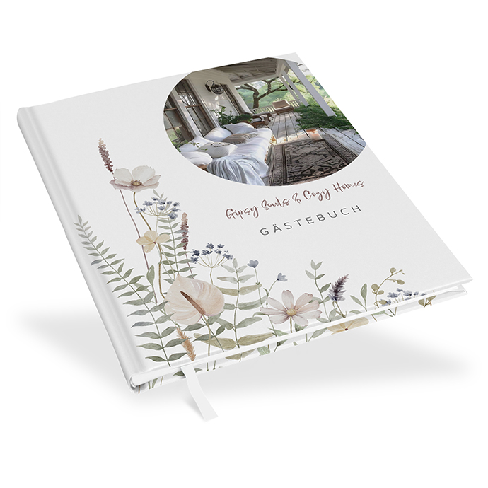 Gästebuch Ferienwohnung - Boho "Pastel Bloom"
