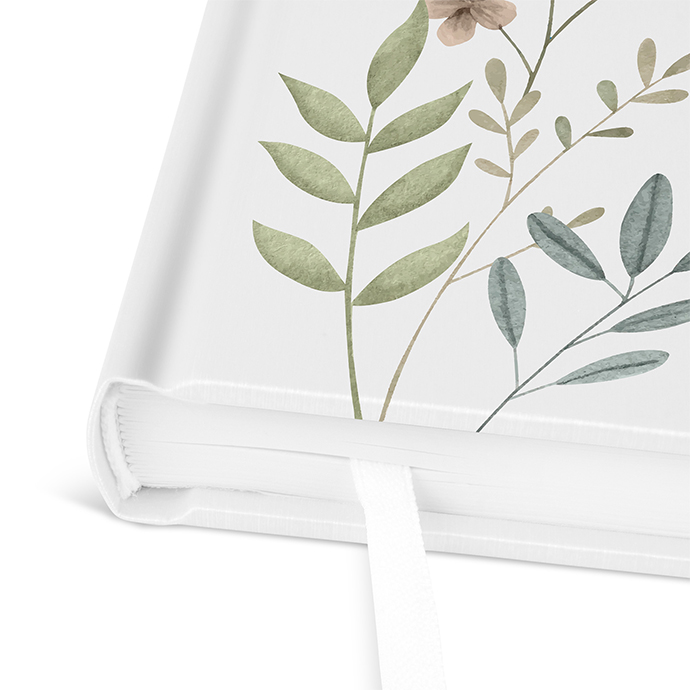 Gästebuch Ferienwohnung - Boho "Soft Leaves"