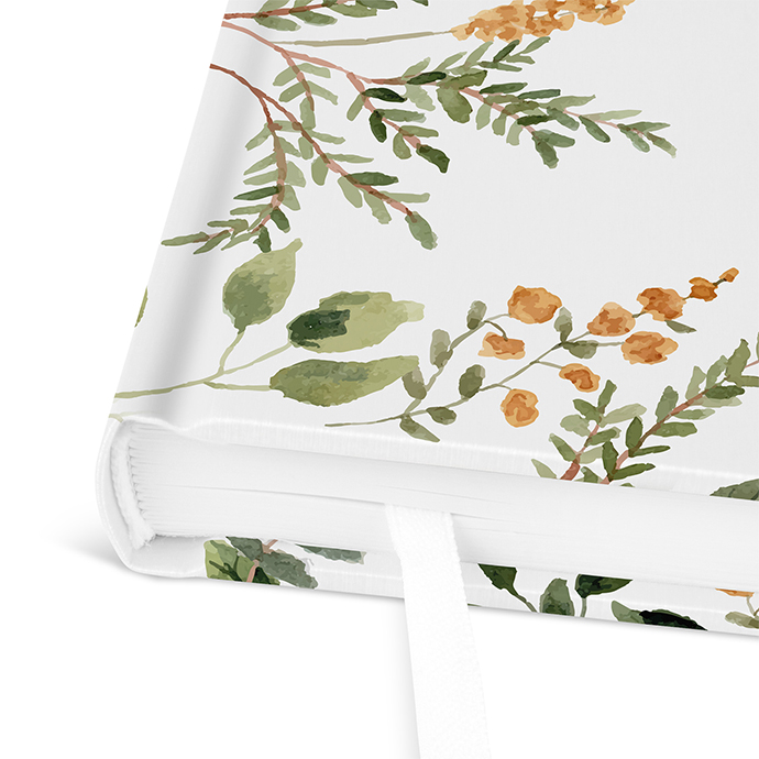 Gästebuch Ferienwohnung - Floral "Warm Botanicals"