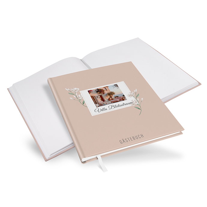 Gästebuch Ferienwohnung - Floral "Neutral Florals"