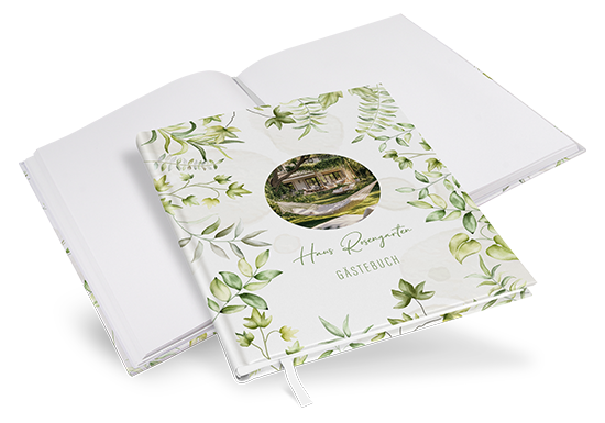Gästebuch Ferienwohnung - Greenery "leaf light" - GBF-25001-G-01