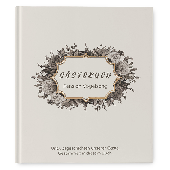 Gästebuch Ferienwohnung - Vintage "Baroque Frame"