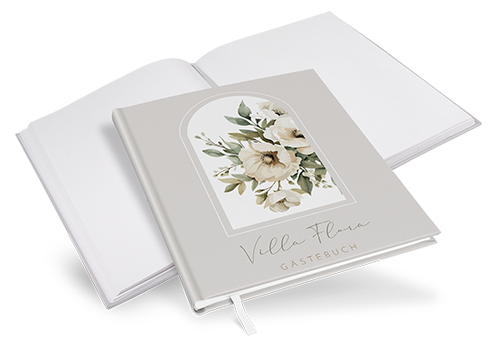 Gästebuch Ferienwohnung - Vintage "Ivory Garden" - GBF-25001-V-05