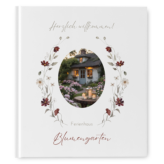 Gästebuch Ferienwohnung - Vintage "Wildflower Note